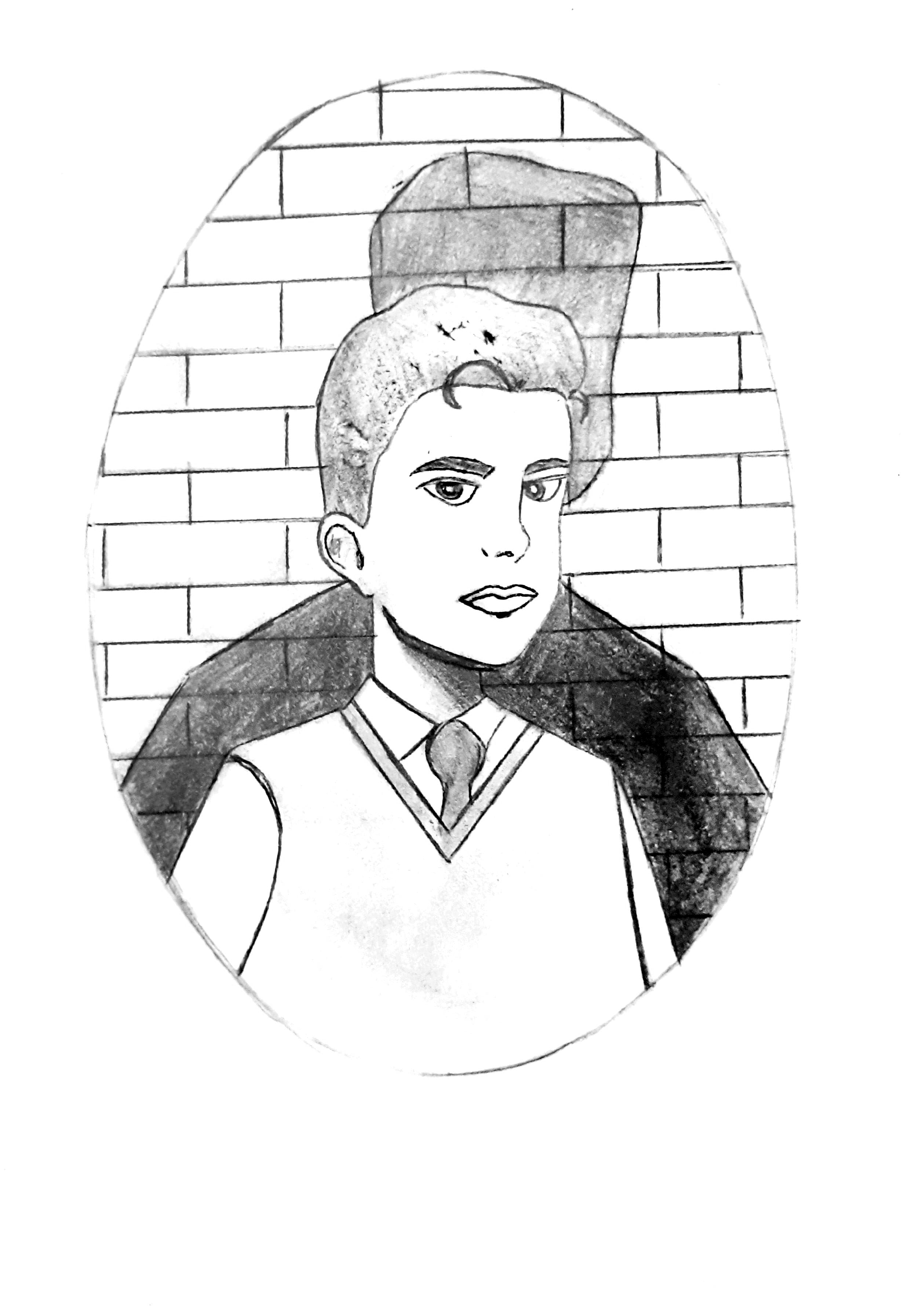 Héros et héroïnes-jeune homme en pull sans manche-cravate